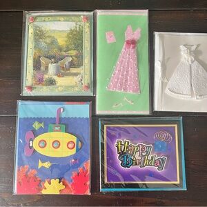 Bundle of 5  specialty Greeting 
Cards